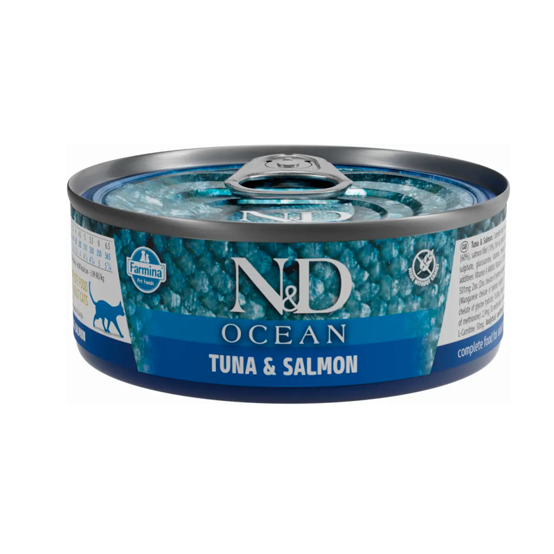 Farmina N&D Cat Ocean Atún y Salmon Latas para Gatos