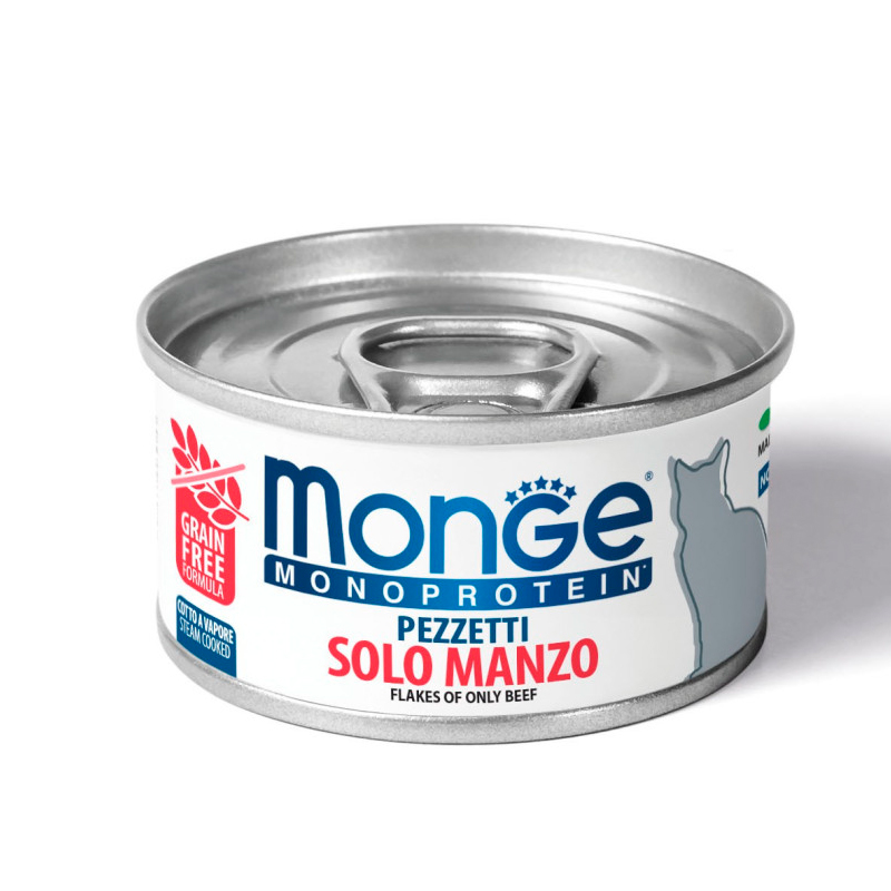 Monge Monoproteico Paté de Ternera Latas para Gatos 24 x 80gr