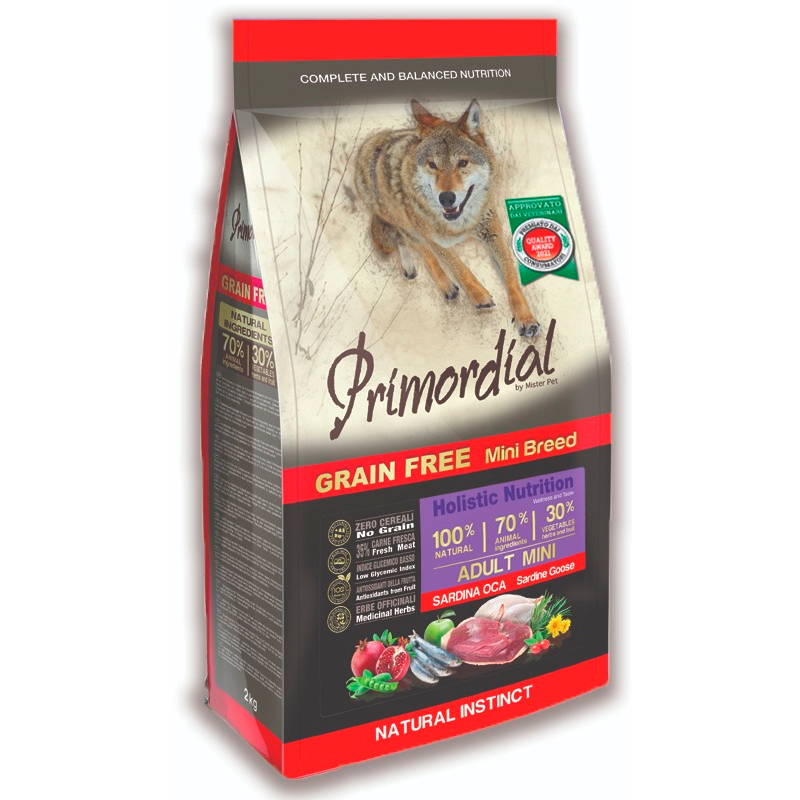 Primordial Adulto Mini Sardina y Oca Pienso para Perros