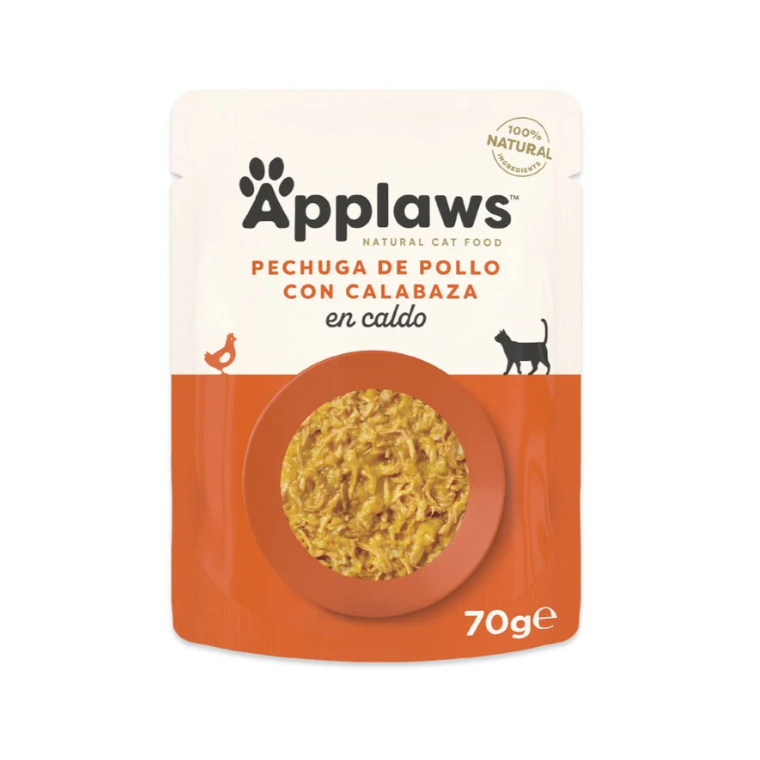 Applaws Sobres De Pollo y Calabaza Para Gatos 12 x 70gr - Imagen 2
