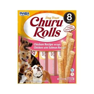 Churu Dog Rolls Premios y Snacks con Pollo y Salmón 8 x 12gr
