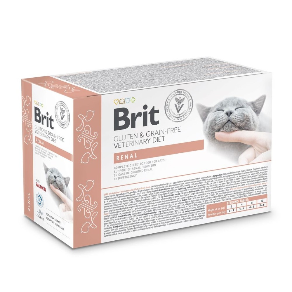 Brit Veterinary Diet Renal Sobres para Gatos (12 x 85gr) - Imagen 2