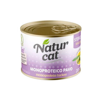 NaturCat Lata de Pavo Monoproteico para Gatos Esterilizados