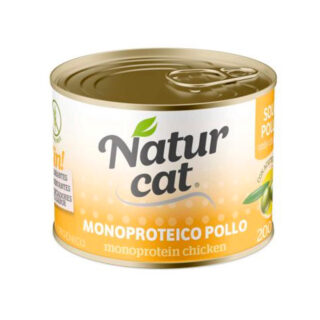 NaturCat Lata de Pollo Monoproteico para Gatos - 6 x 200gr