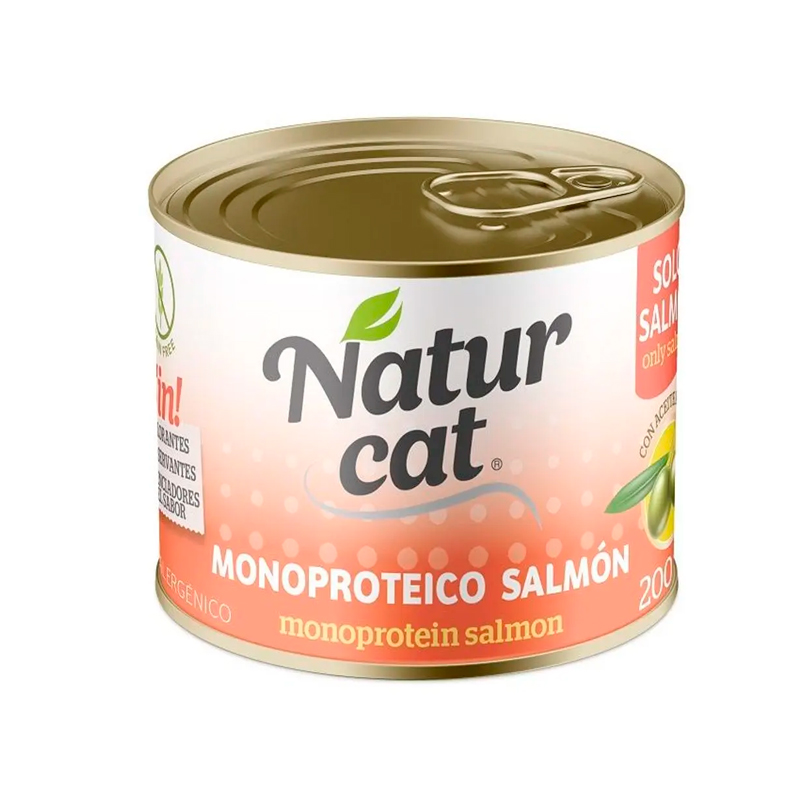 NaturCat Lata de Salmón Monoproteico para Gatos