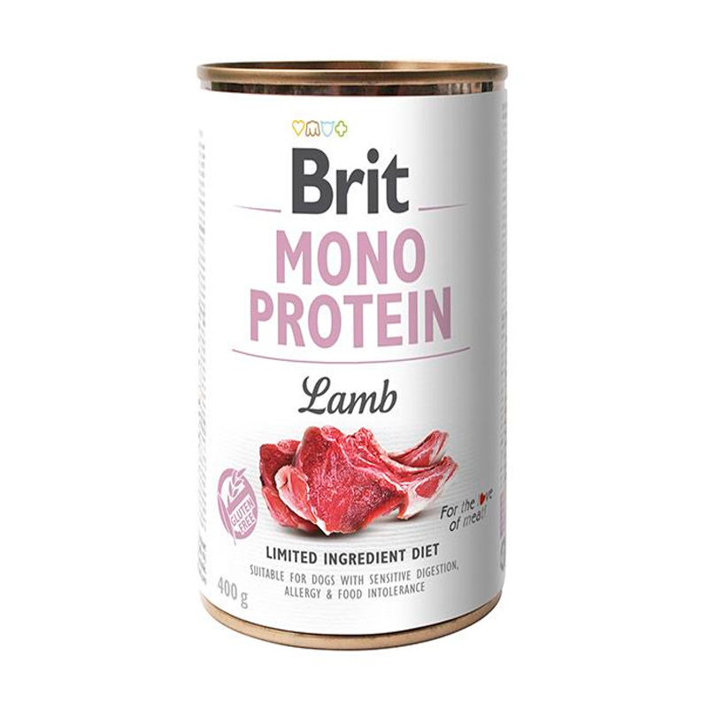 Brit Mono Protein Latas de Cordero Para Perros - 6 x 400gr