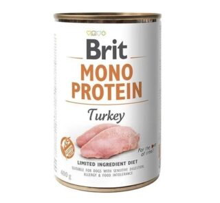Brit Mono Protein Latas de Pavo para Perros - 6 x 400gr