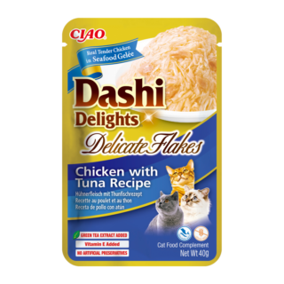 Churu Dashi Delights Delicate Flakes Receta de Pollo y Atún (12 x 40 g)