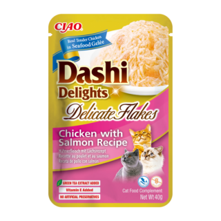 Churu Dashi Delights Delicate Flakes de Pollo & Salmón