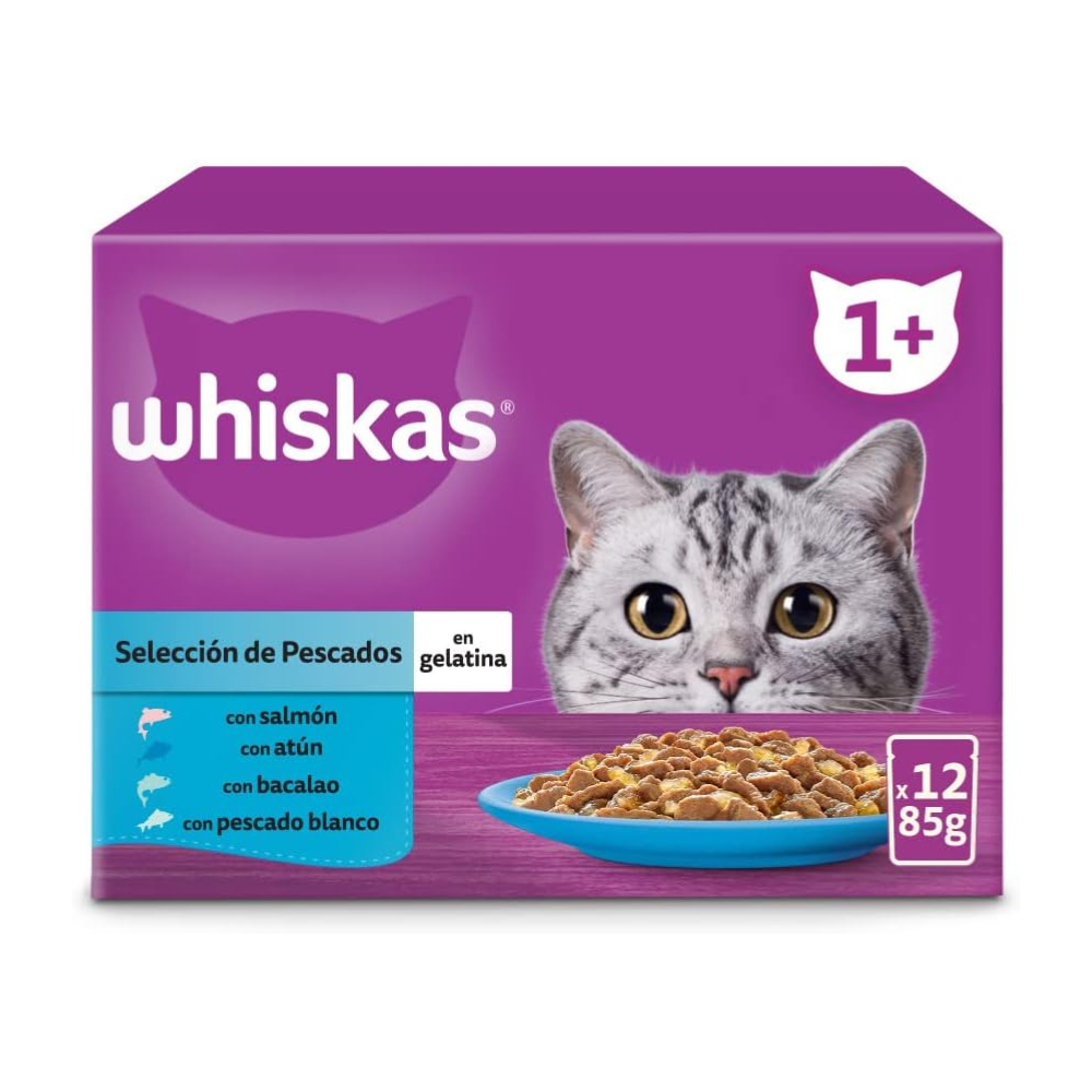Whiskas Selección de Pescado en Gelatina Sobres para Gatos - Imagen 2