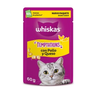 Whiskas TEMPTATIONS Pollo y Queso para Gatos