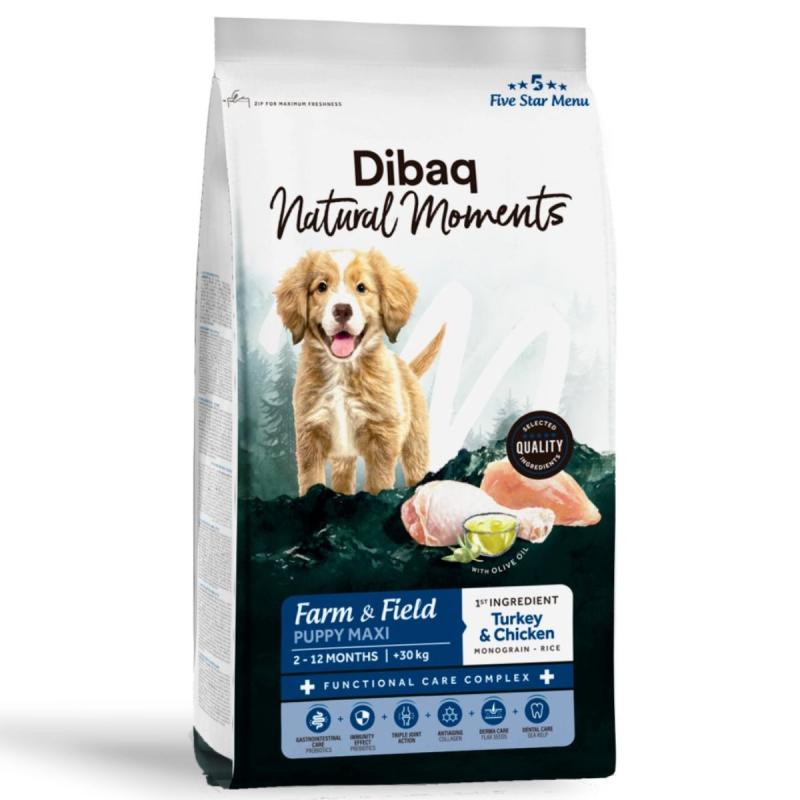 Dibaq Natural Moments Farm & Field Puppy Maxi Pienso para Perros
