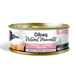 Dibaq Natural Moments Kitten Pollo con Salmón Latas para Gatos
