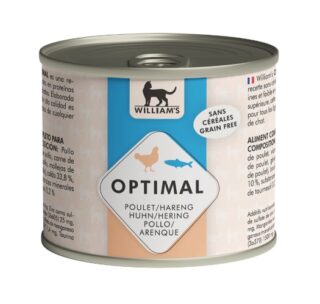 William's Optimal Latas de Pollo y Arenque para Gatos