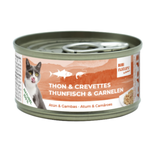 Bubi Nature Latas de Atún y Gambas para Gatos 70gr