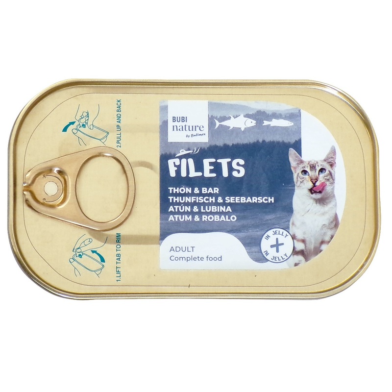 Bubi Nature Filets de Atún y Lubina en Gelatina 85g