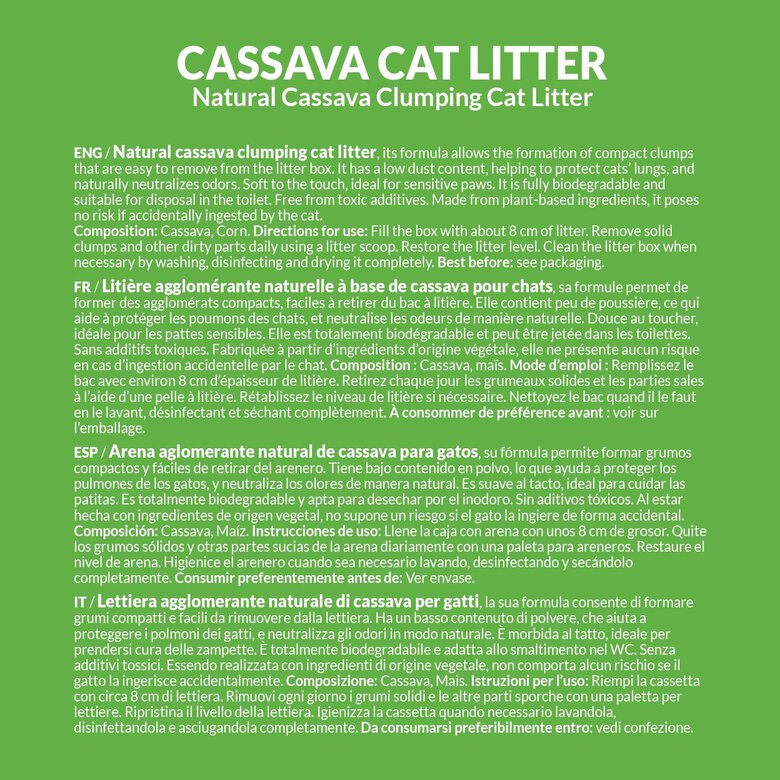 Arquivet Arena Aglomerante Cassava litter para Gatos - Imagen 4