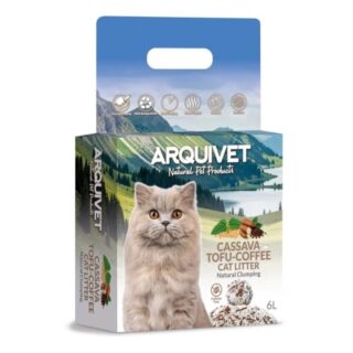 Arquivet Arena Aglomerante Cassava Tofu Coffee para Gatos