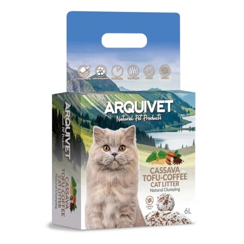 Arquivet Arena Aglomerante Cassava Tofu Coffee para Gatos