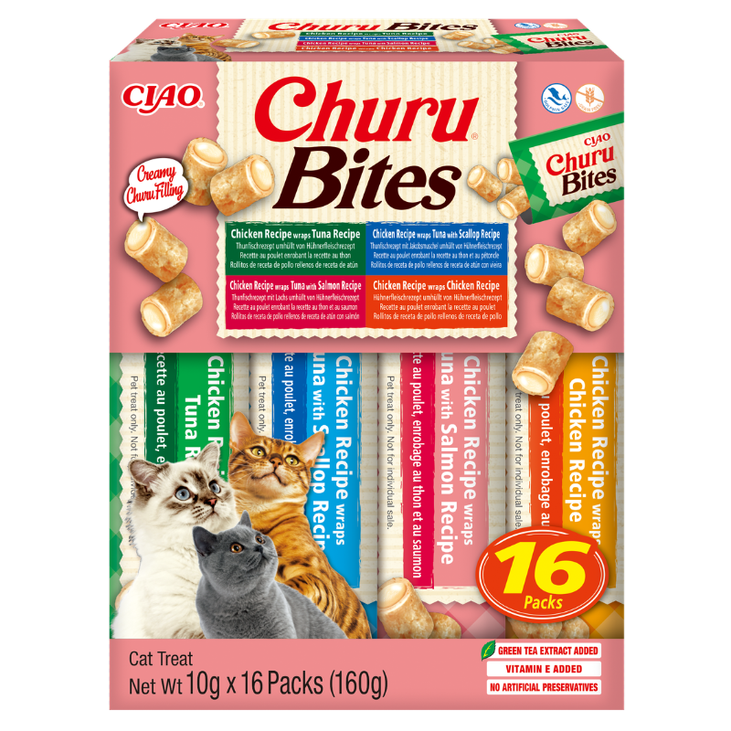 Churu Bites Variedades Snacks para Gatos (16 x 12 g)