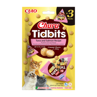 Churu TIDBITS Atún y Salmón para Gatos