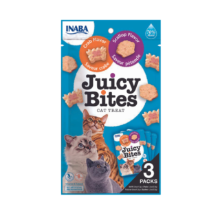 INABA Juicy Bites Snack de Vieira y Cangrejo para Gatos