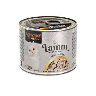 Leonardo Latas de Cordero + Extra Filet para Gatos