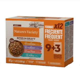 Nature’s Variety Bocaditos en Salsa con Pollo, Pavo, Salmón y Atún para Gatos